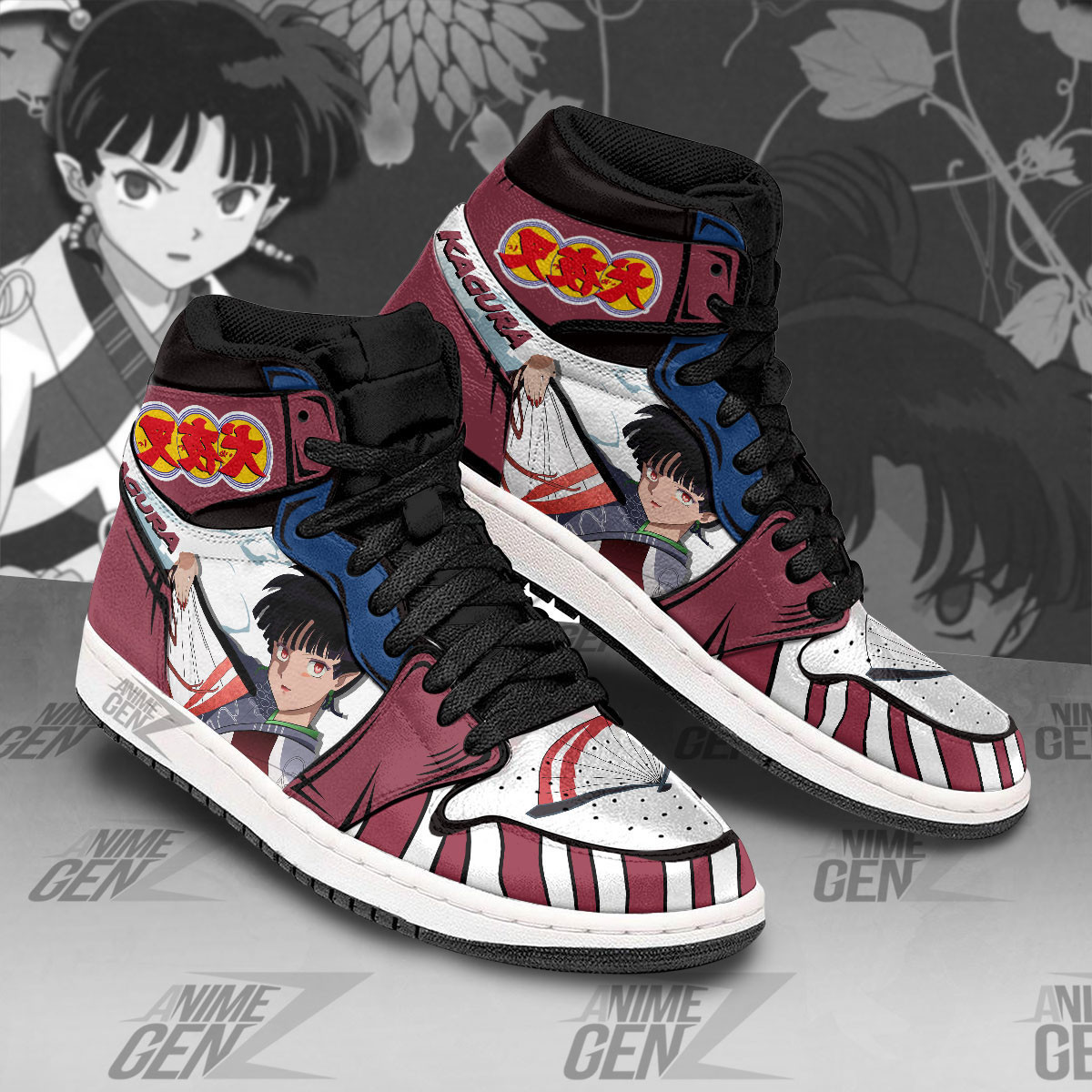 Inuyasha Kagura JD Sneakers Inuyasha Custom Anime Shoes - Image 2