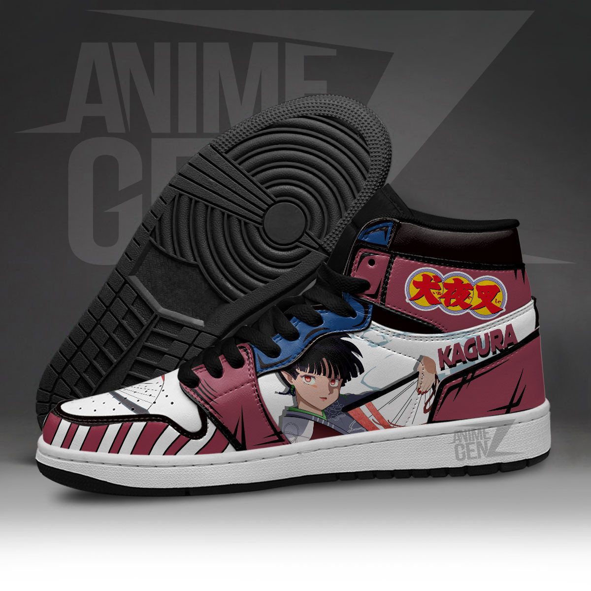 Inuyasha Kagura JD Sneakers Inuyasha Custom Anime Shoes - Image 3