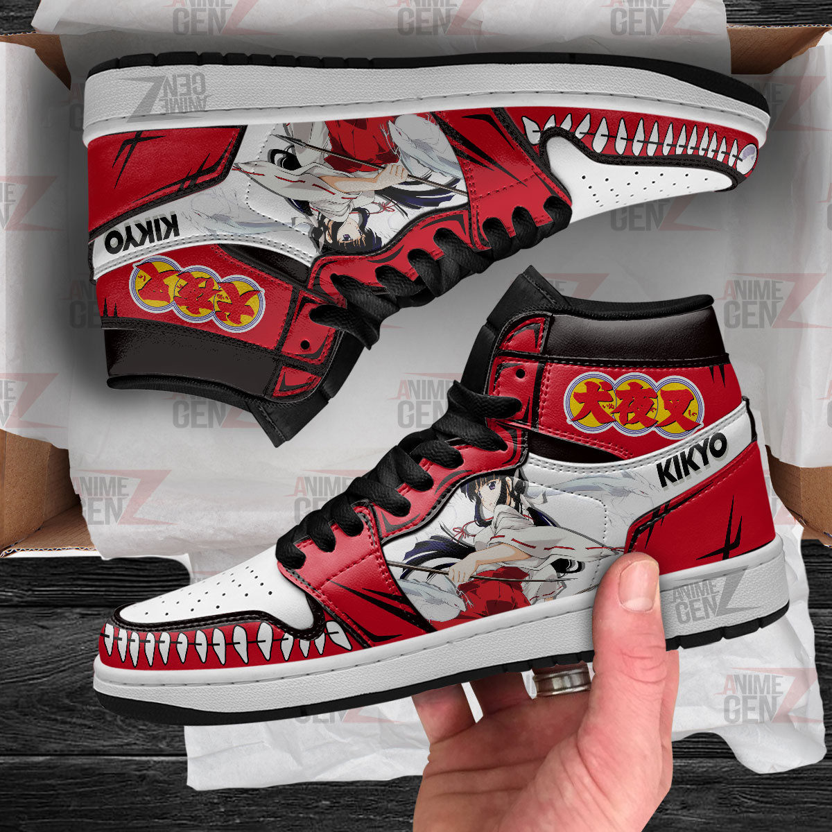 Inuyasha Kikyo JD Sneakers Inuyasha Custom Anime Shoes - Image 4