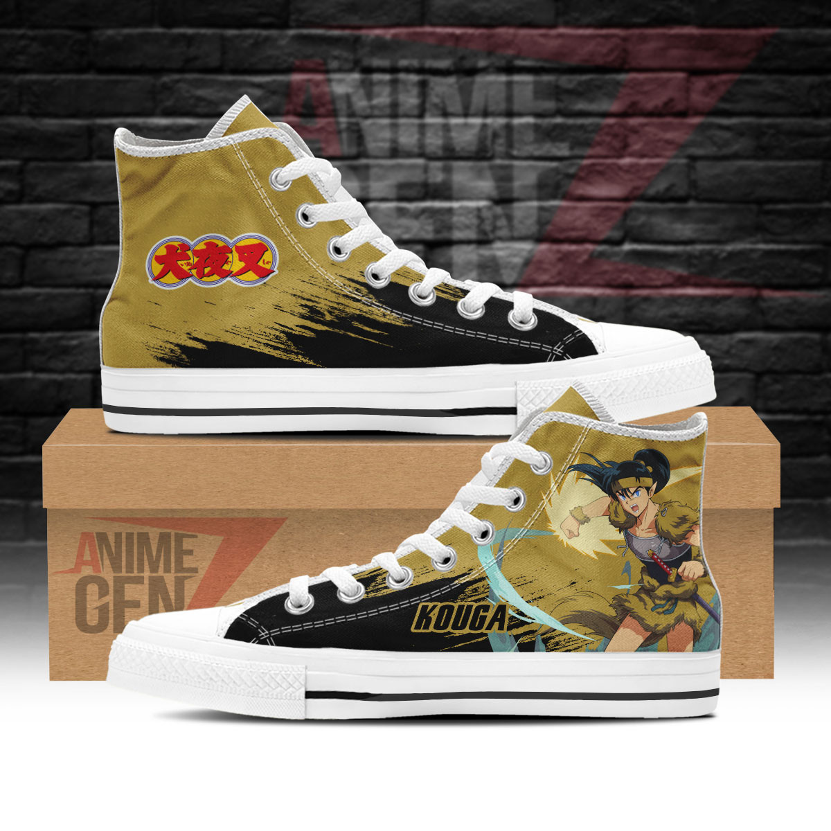 Inuyasha Kouga High Top Shoes Custom Anime Shoes