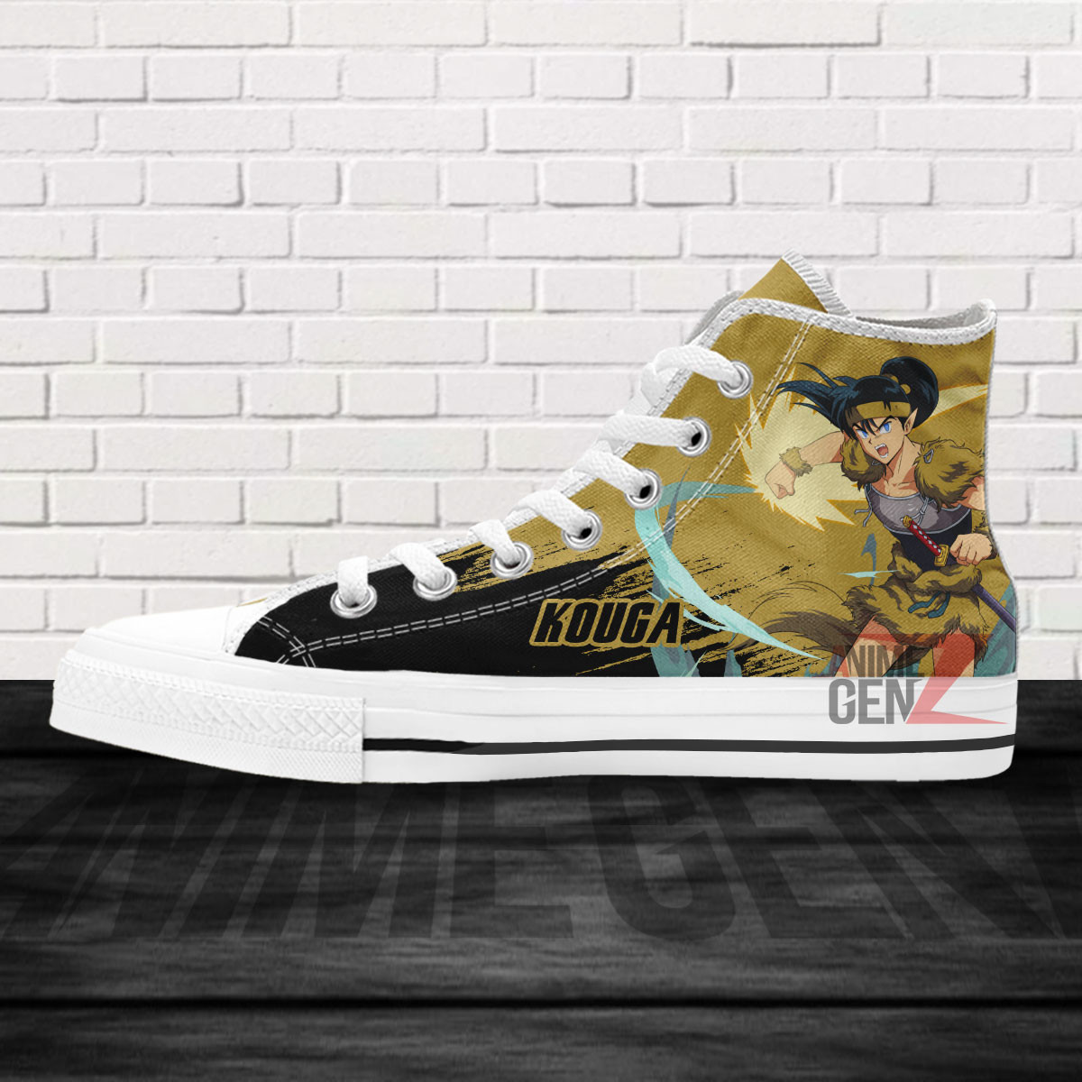 Inuyasha Kouga High Top Shoes Custom Anime Shoes - Image 4