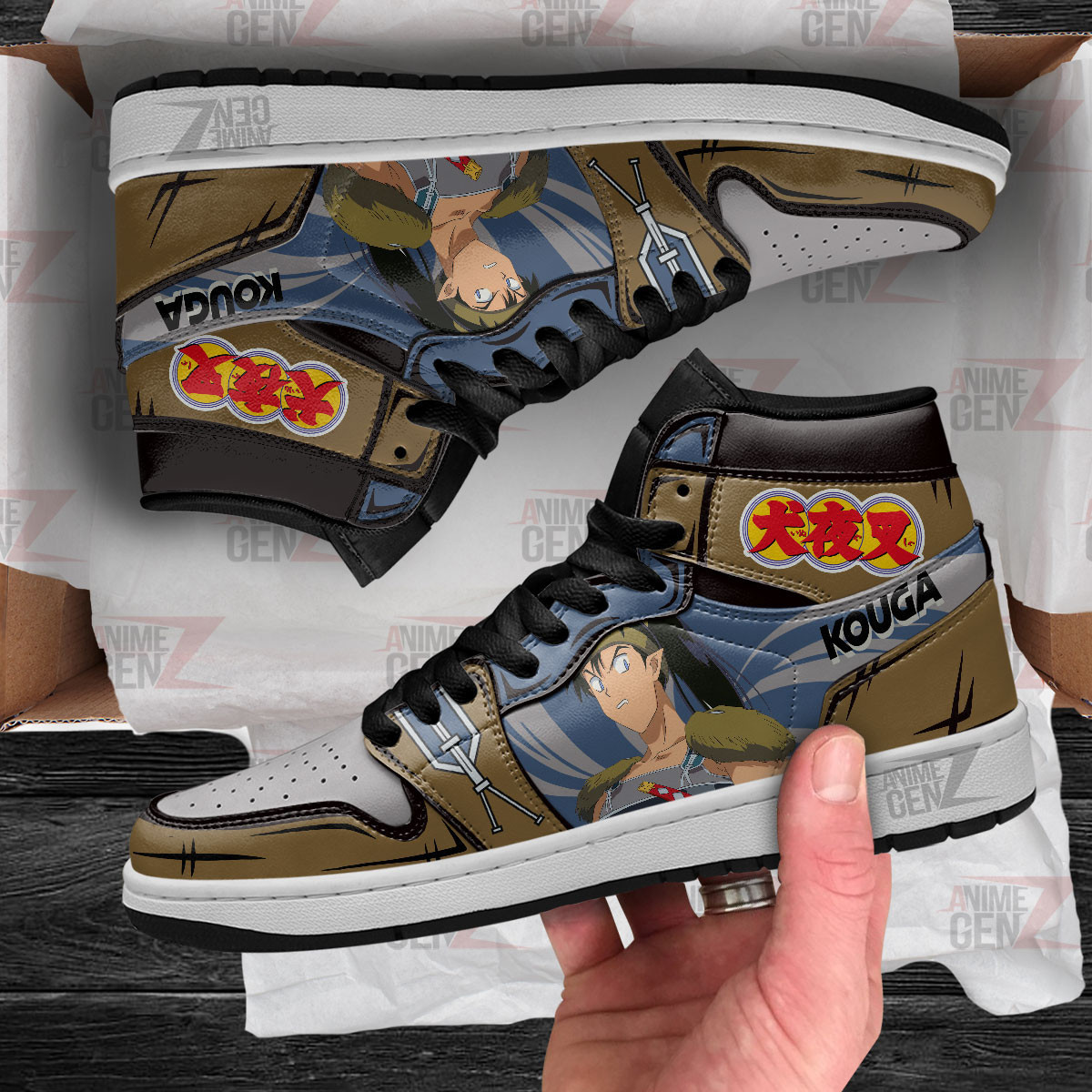 Inuyasha Kouga JD Sneakers Inuyasha Custom Anime Shoes - Image 4