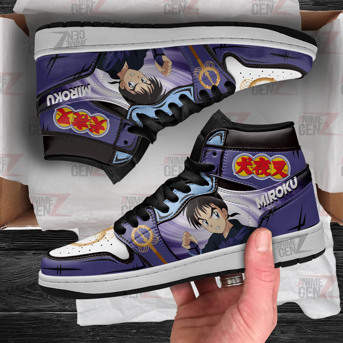 Inuyasha Miroku JD Sneakers Inuyasha Custom Anime Shoes - Image 4
