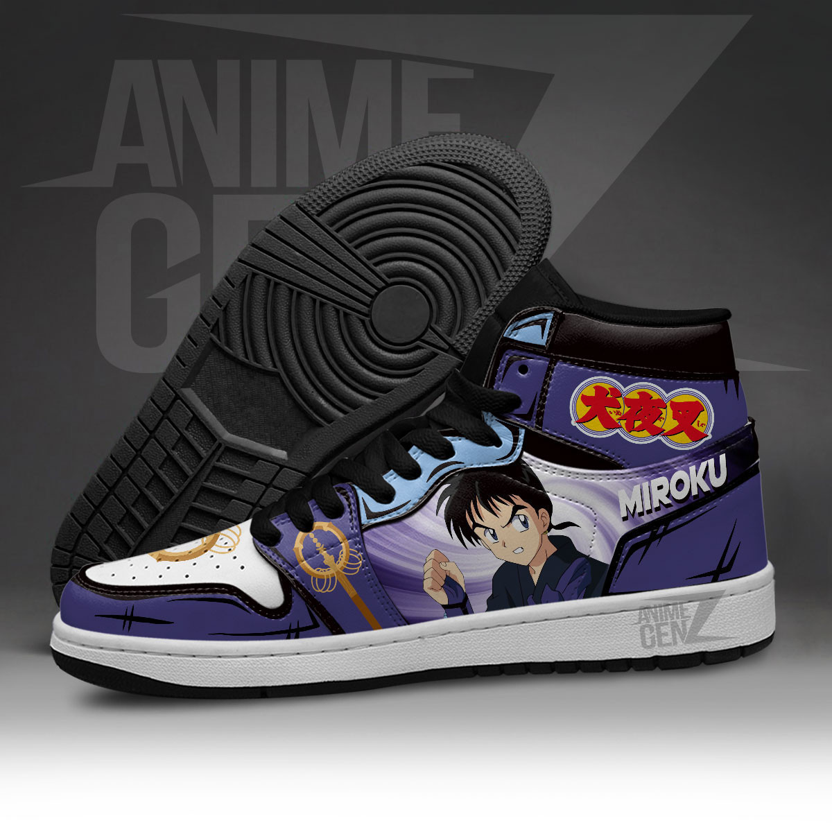 Inuyasha Miroku JD Sneakers Inuyasha Custom Anime Shoes - Image 5