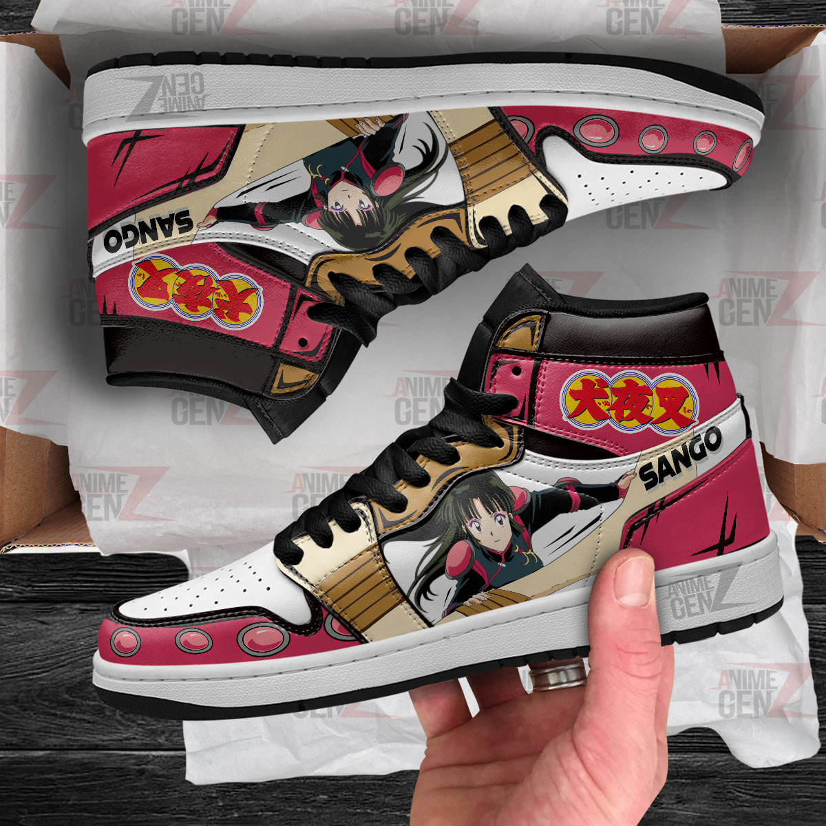 Inuyasha Sango JD Sneakers Inuyasha Custom Anime Shoes - Image 4