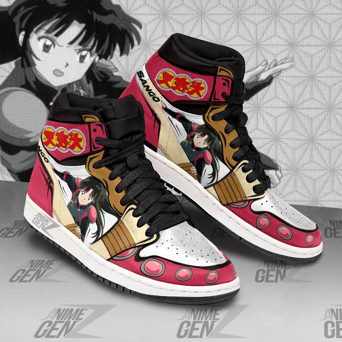 Inuyasha Sango JD Sneakers Inuyasha Custom Anime Shoes - Image 2