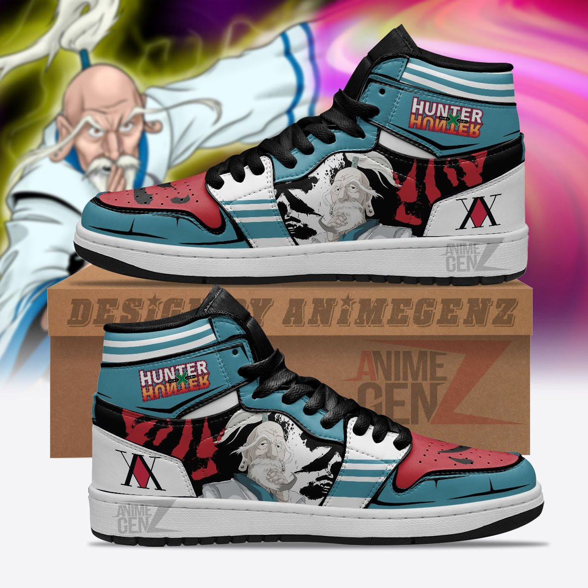 Isaac Netero JD Sneakers Hunter x Custom Anime Shoes