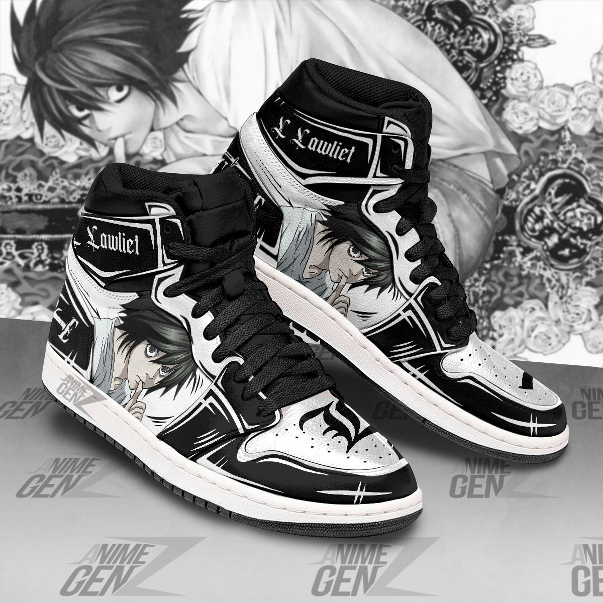 JD Sneakers Death Note L Custom Anime Shoes - Image 2
