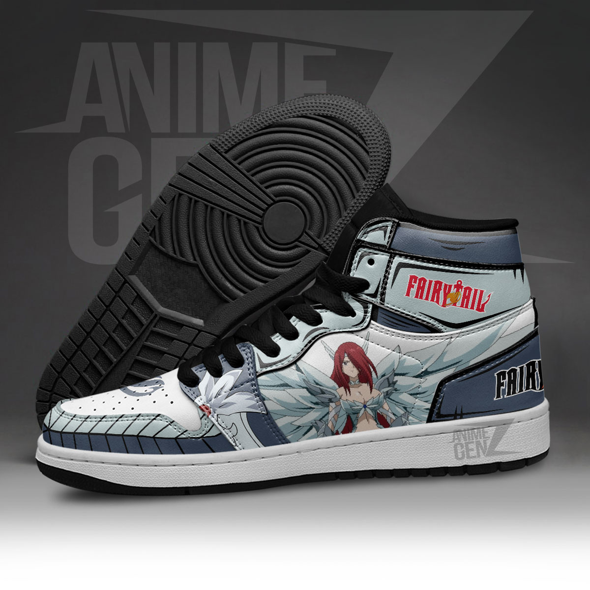JD Sneakers Fairy Tail Erza Scarlet Custom Anime Shoes - Image 5