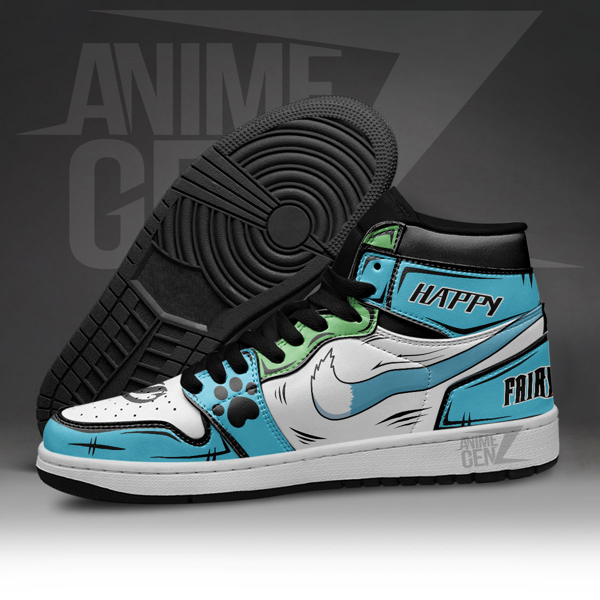 JD Sneakers Fairy Tail Happy Custom Anime Shoes - Image 5