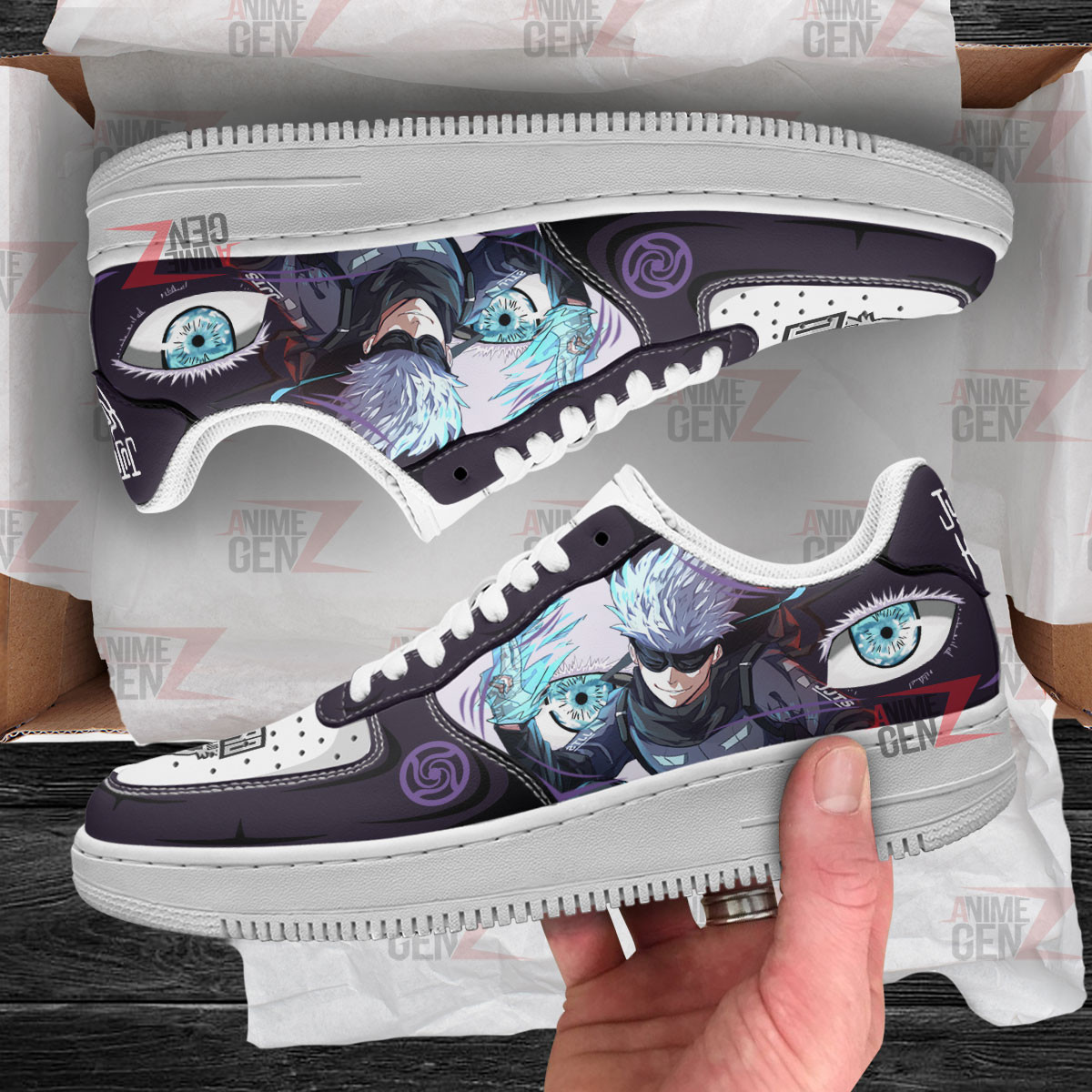 Jujutsu Kaisen Satoru Gojo Air Sneakers Custom Anime Shoes - Image 2