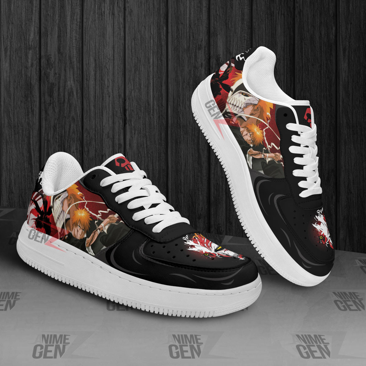 Kurosaki Ichigo Hollow Air Sneakers Bleach Custom Anime Shoes - Image 3