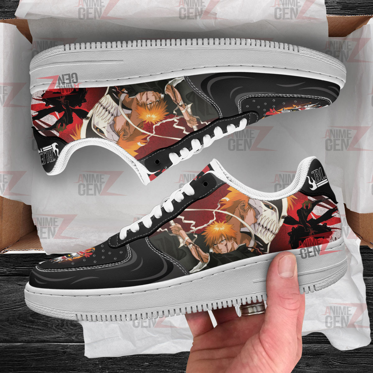 Kurosaki Ichigo Hollow Air Sneakers Bleach Custom Anime Shoes - Image 2