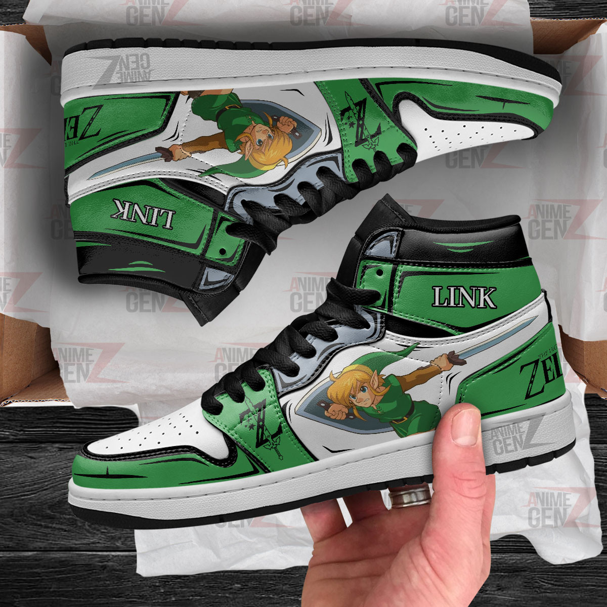 Legend Of Zelda Link JD Sneakers Custom Anime Shoes - Image 4