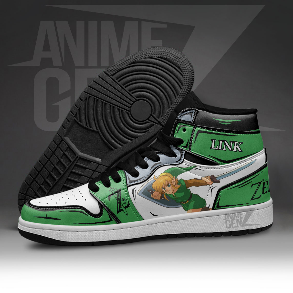 Legend Of Zelda Link JD Sneakers Custom Anime Shoes - Image 5