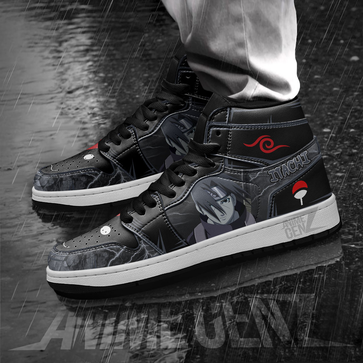 Naruto Itachi Anbu Sasuke JD Sneakers Custom Anime Shoes - Image 3