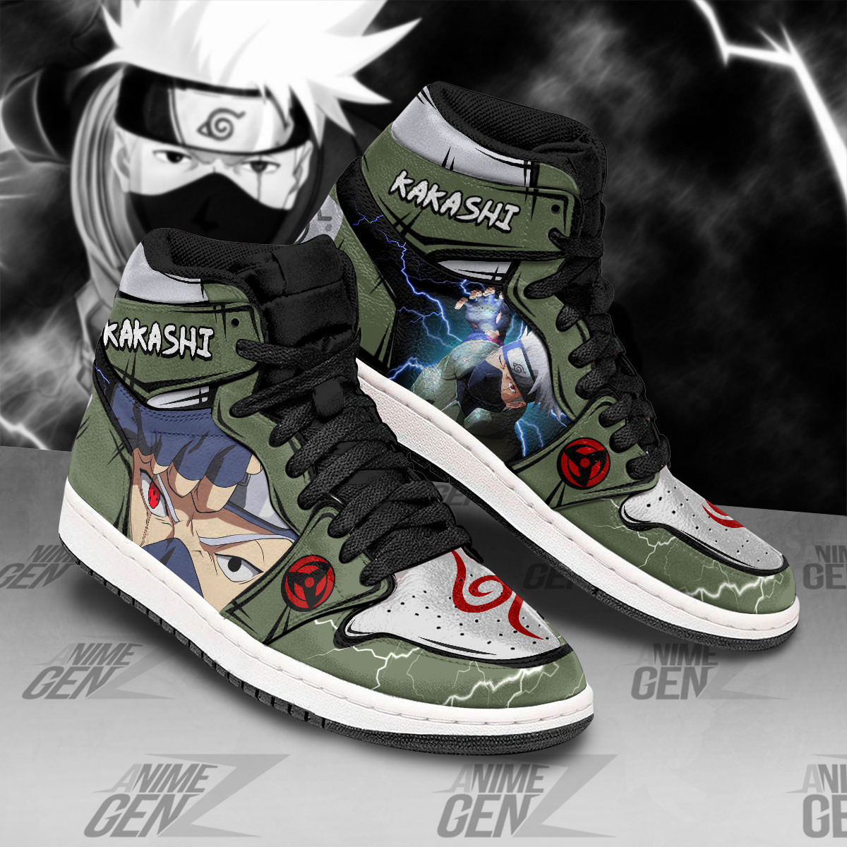 Naruto JD Sneakers Kakashi Custom Anime Shoes - Image 2