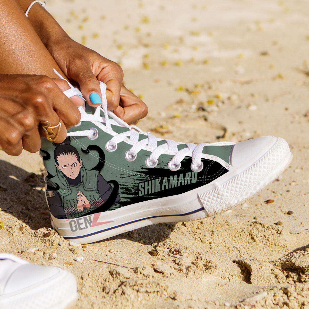 Naruto Nara Shikamaru High Top Shoes Custom Anime Shoes - Image 3