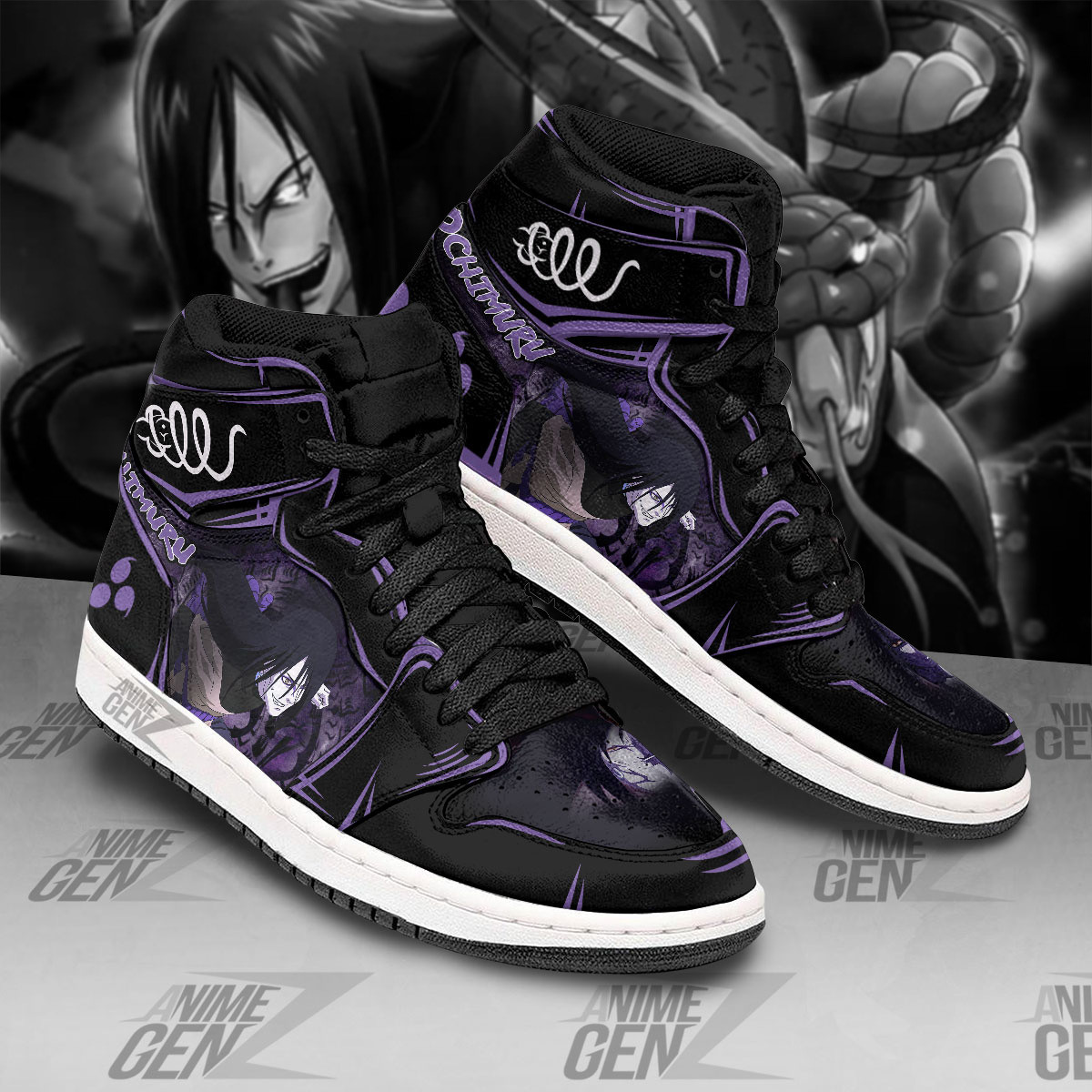 Naruto Orochimaru JD Sneakers Custom Anime Shoes - Image 2