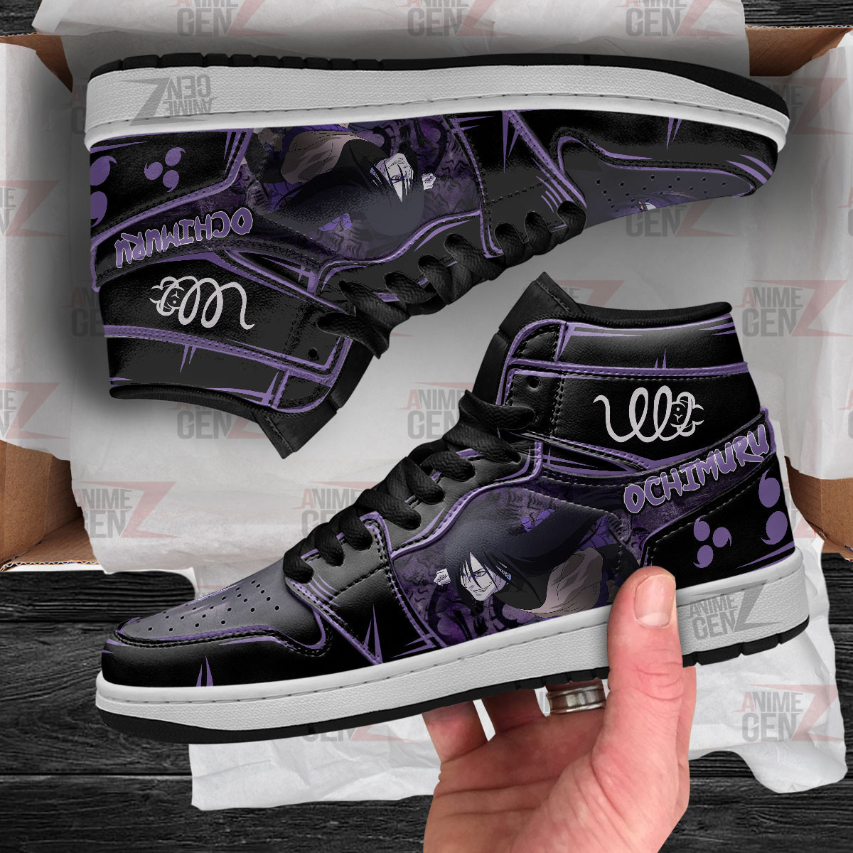 Naruto Orochimaru JD Sneakers Custom Anime Shoes - Image 4
