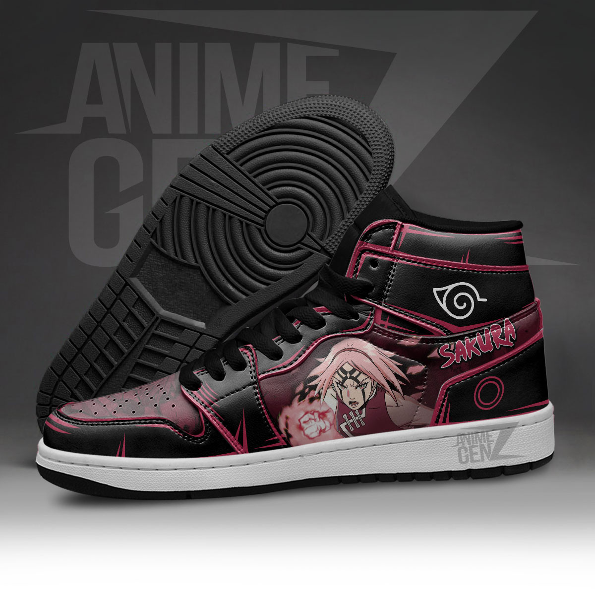 Naruto Sakura JD Sneakers Custom Anime Shoes - Image 5