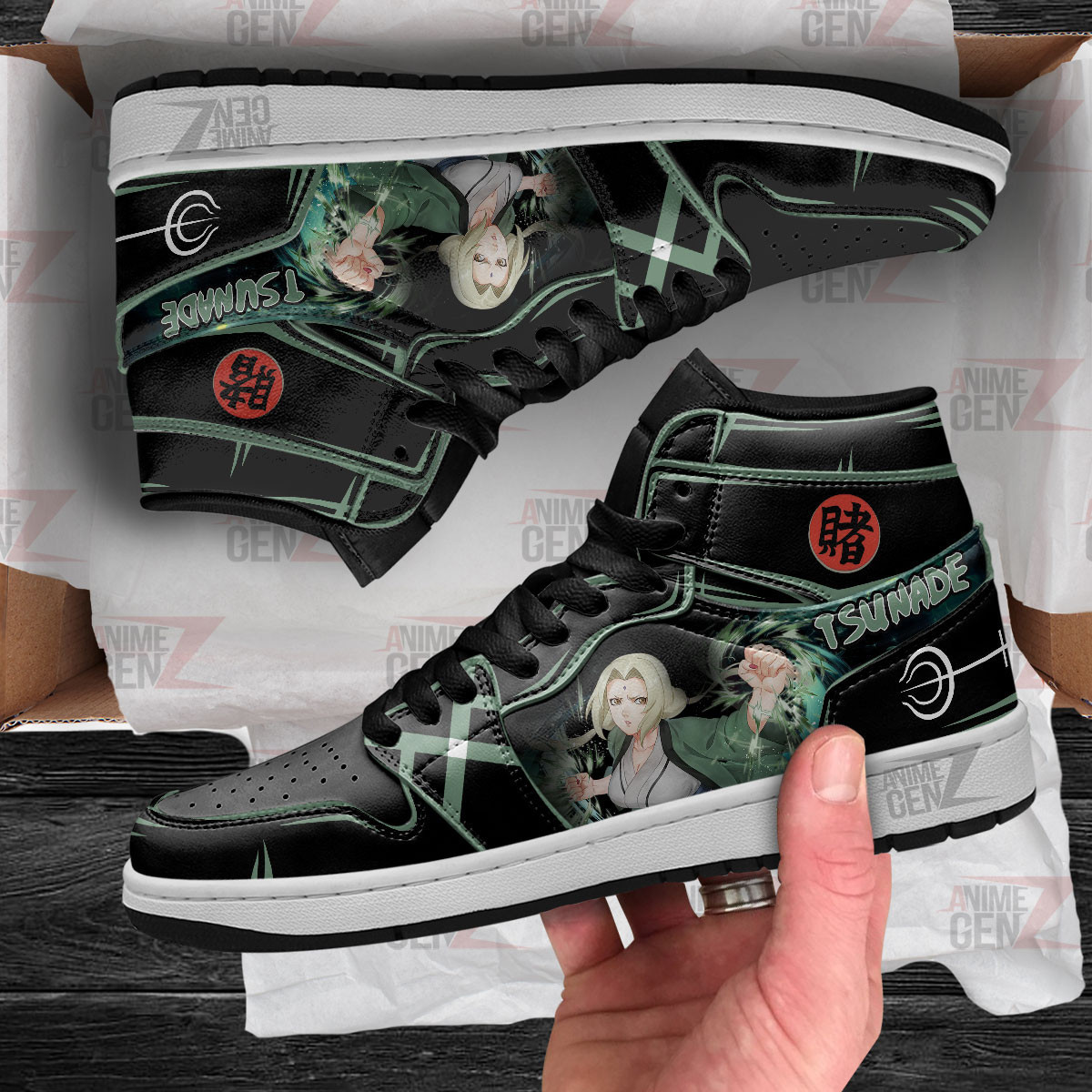 Naruto Tsunade JD Sneakers Custom Anime Shoes - Image 4