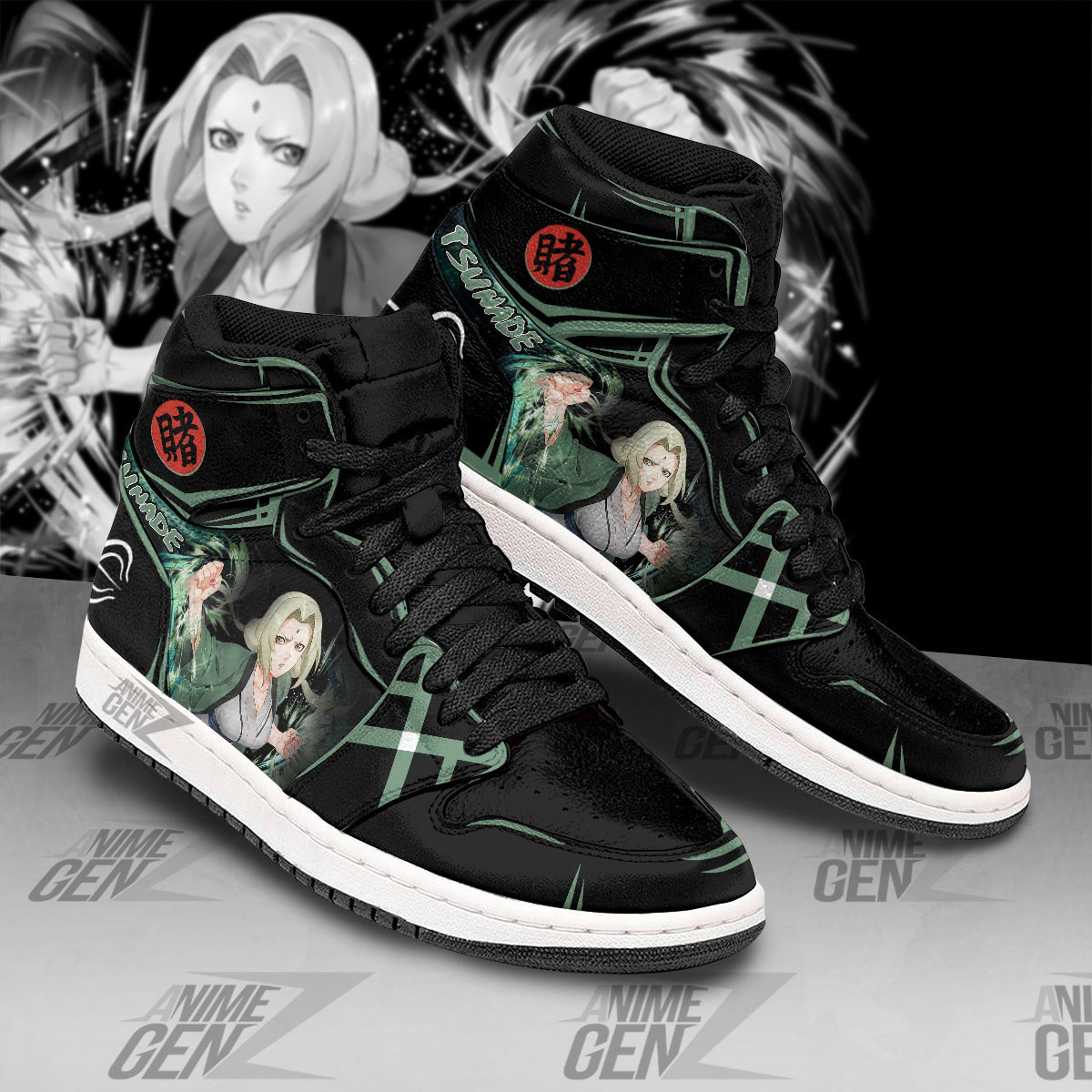 Naruto Tsunade JD Sneakers Custom Anime Shoes - Image 2
