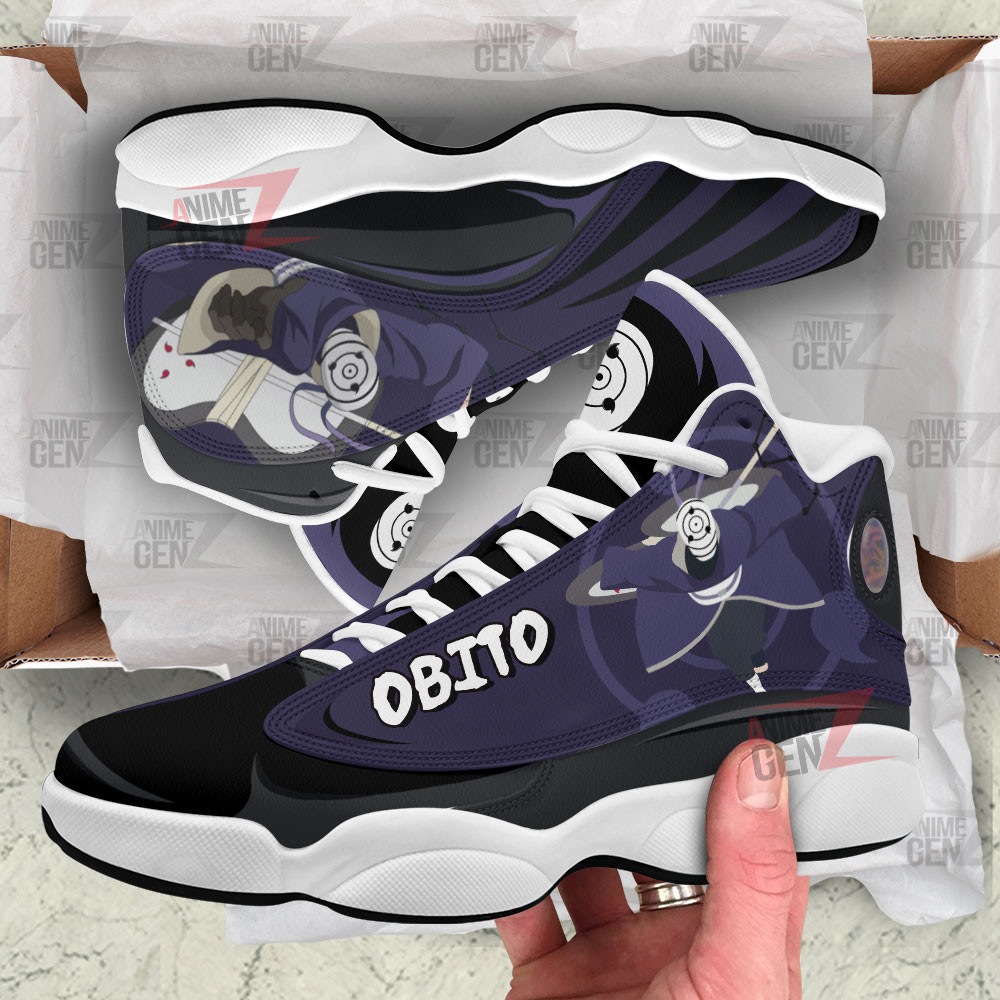 Naruto Uchiha Obito Air Jordan 13 Sneakers Custom Anime Shoes - Image 3