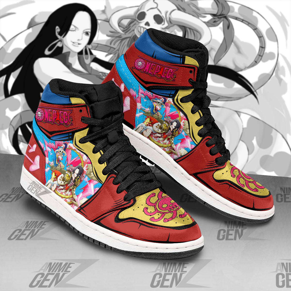 One Piece Boa Hancock JD Sneakers Custom Anime Shoes - Image 2