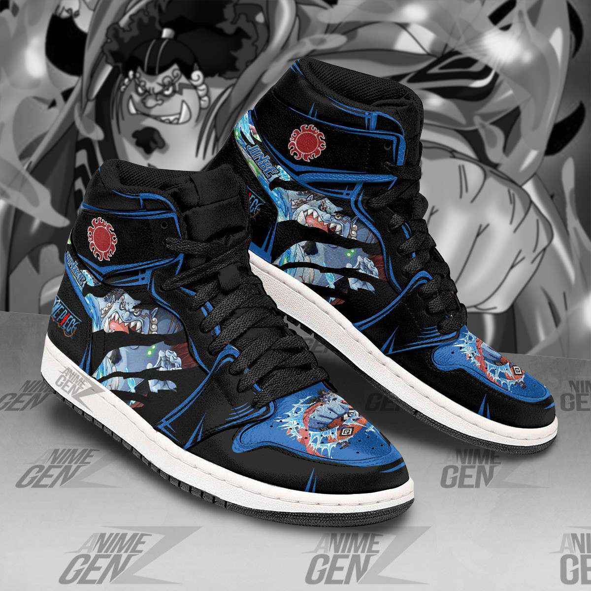 One Piece Jinbe JD Sneakers Custom Anime Shoes - Image 2