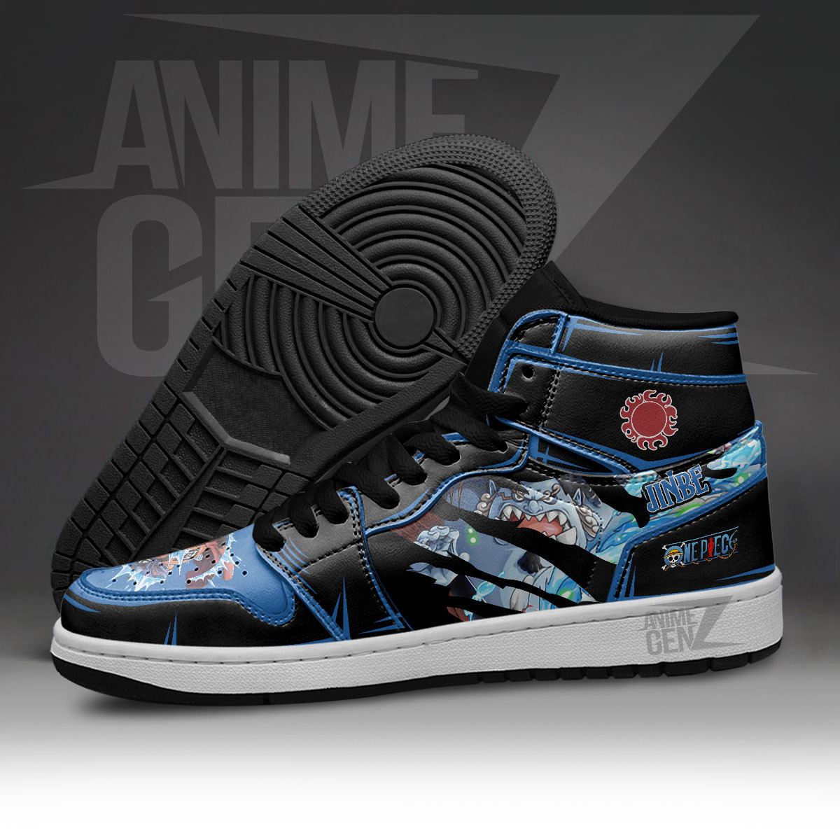 One Piece Jinbe JD Sneakers Custom Anime Shoes - Image 5