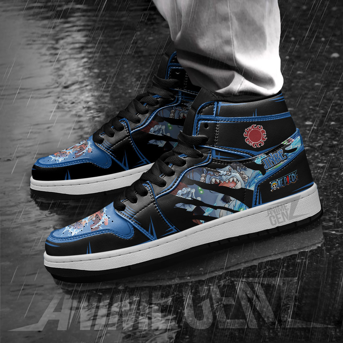 One Piece Jinbe JD Sneakers Custom Anime Shoes - Image 3