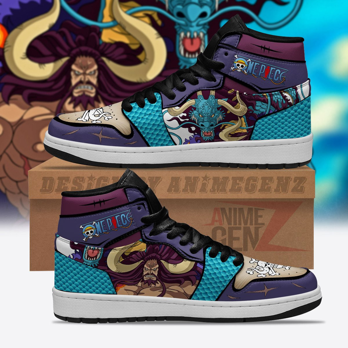 One Piece Kaido JD Sneakers Custom Anime Shoes