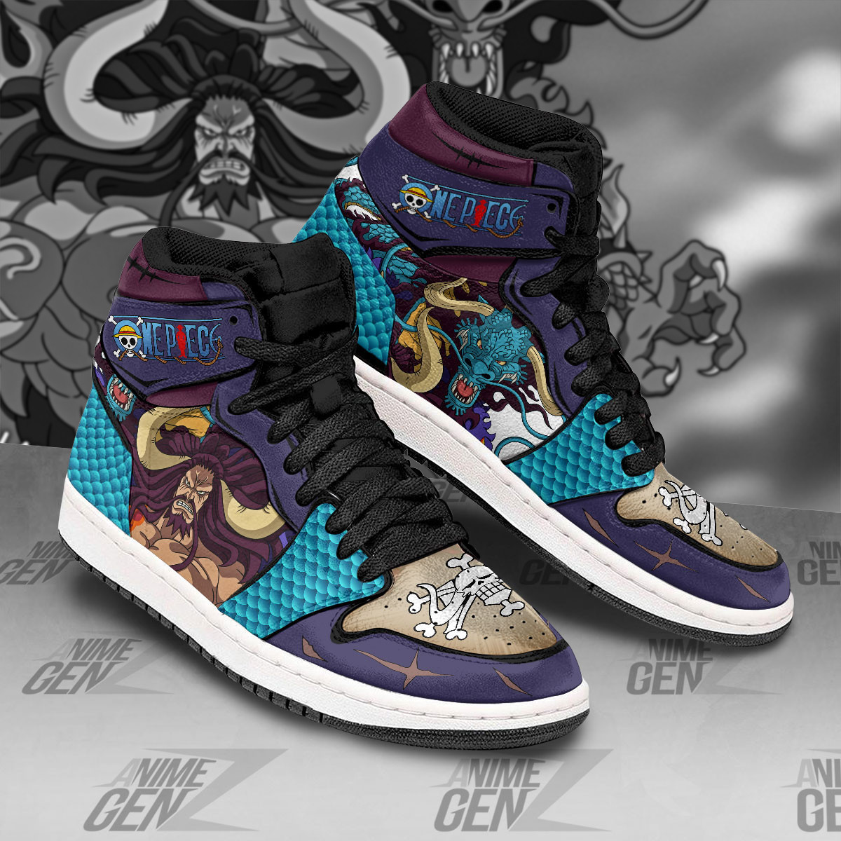 One Piece Kaido JD Sneakers Custom Anime Shoes - Image 2
