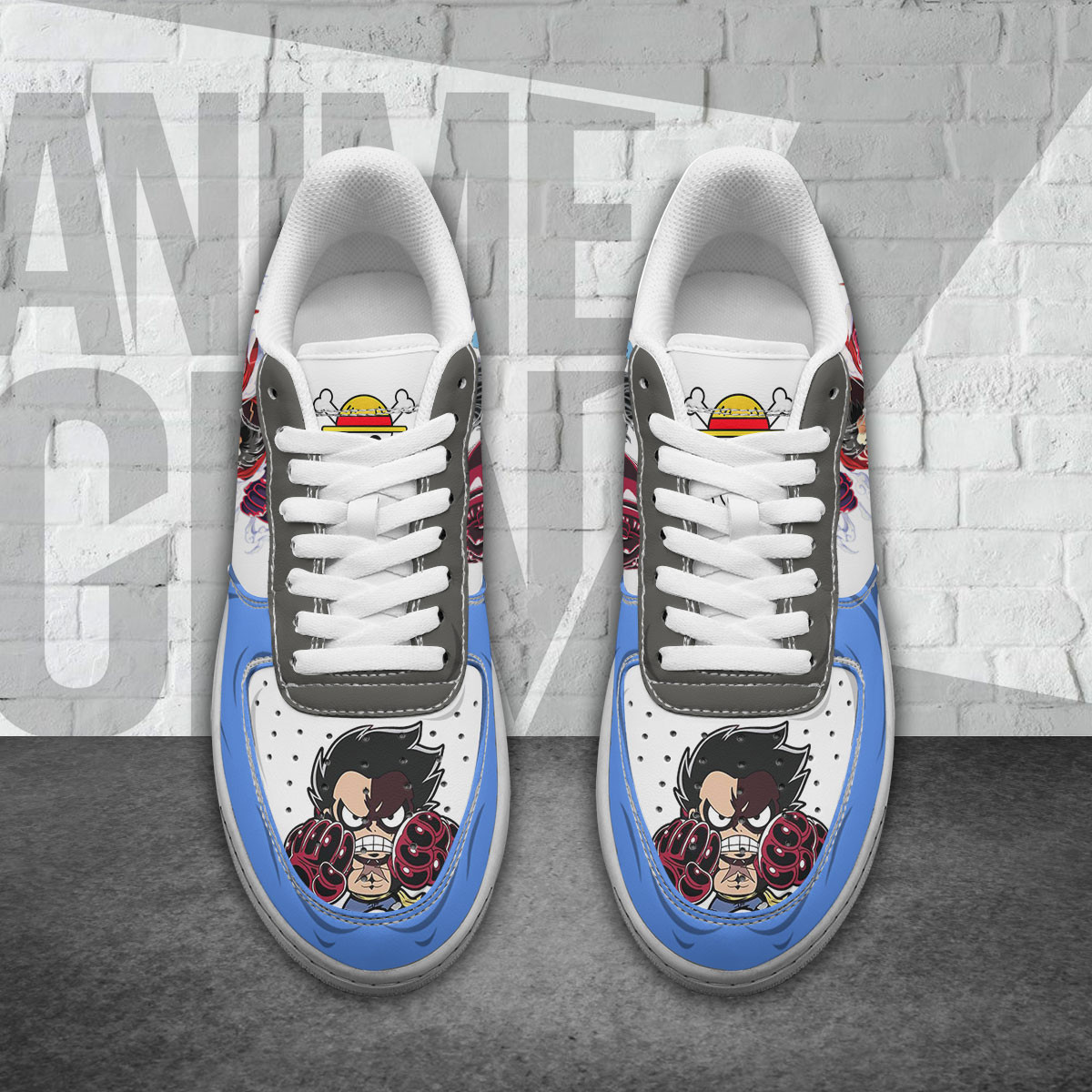 One Piece Monkey D. Luffy Gear 4 Air Sneakers Custom Anime Shoes - Image 3
