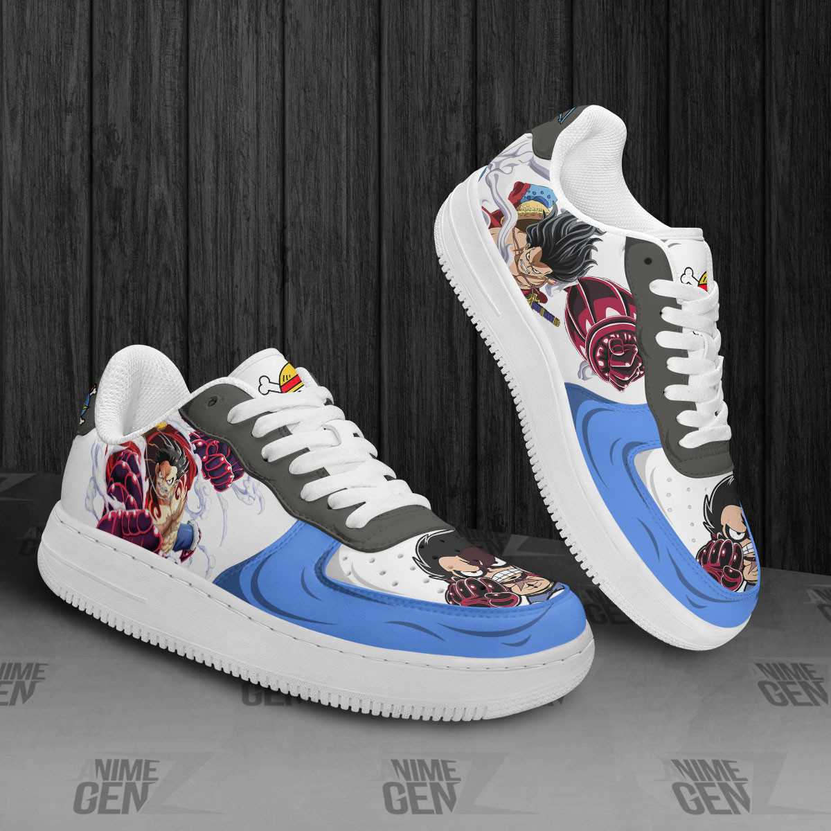 One Piece Monkey D. Luffy Gear 4 Air Sneakers Custom Anime Shoes - Image 2