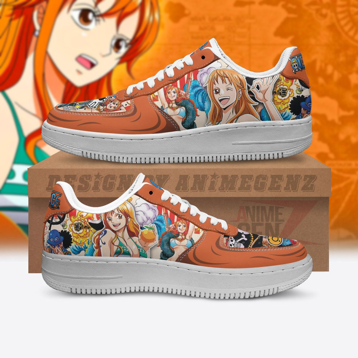 One Piece Nami Air Sneakers Custom Anime Shoes