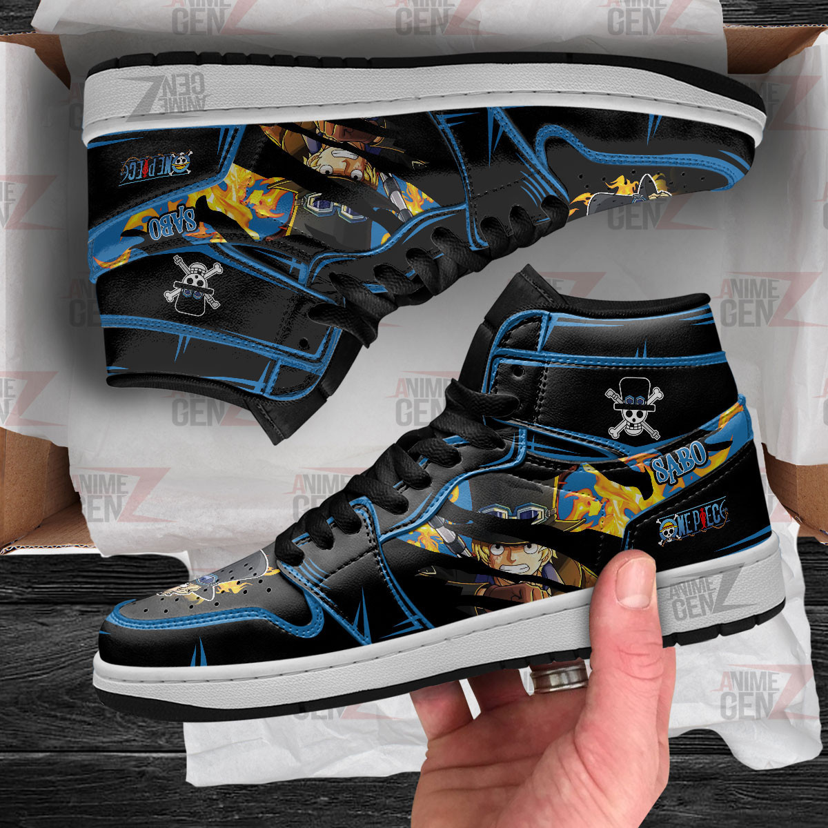 One Piece Sabo JD Sneakers Custom Anime Shoes - Image 4