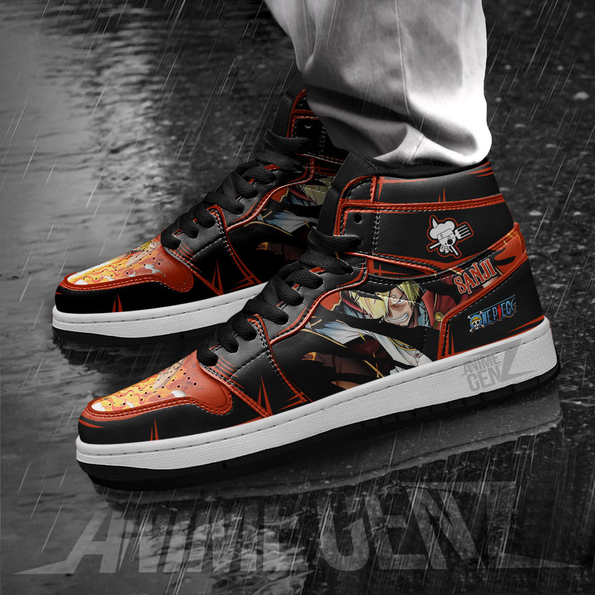 One Piece Sanji JD Sneakers Custom Anime Shoes - Image 3