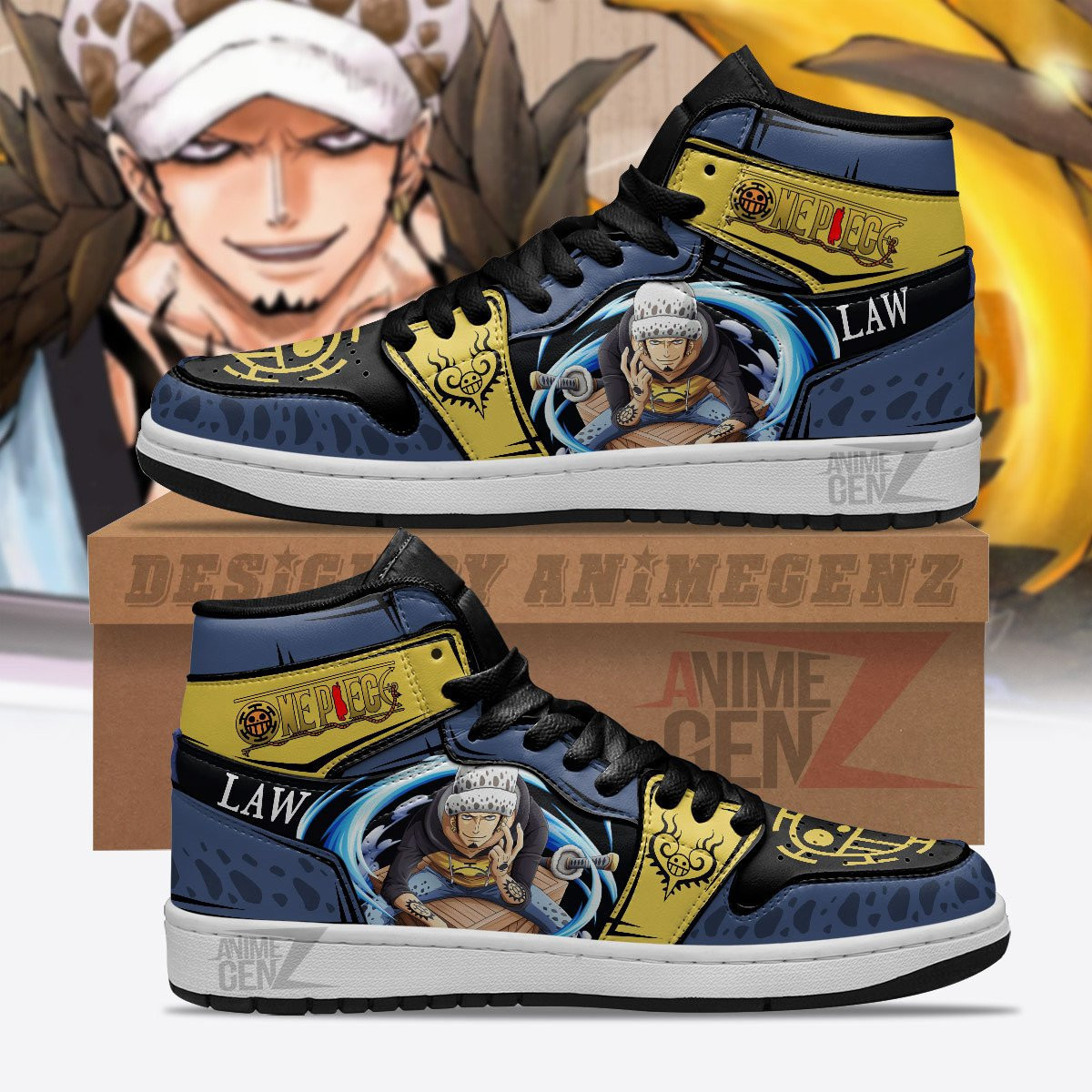 One Piece Trafalgar D. Water Law JD Sneakers Custom Anime Shoes