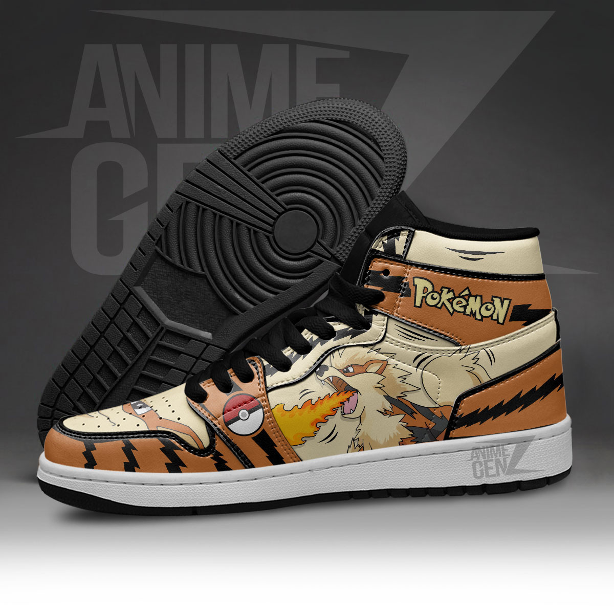 Pokemon Arcanine JD Sneakers Custom Anime Shoes - Image 3