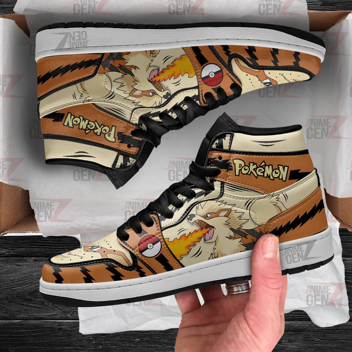 Pokemon Arcanine JD Sneakers Custom Anime Shoes - Image 4