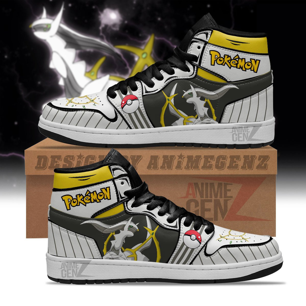 Pokemon Arceus JD Sneakers Custom Pokemon Anime Shoes