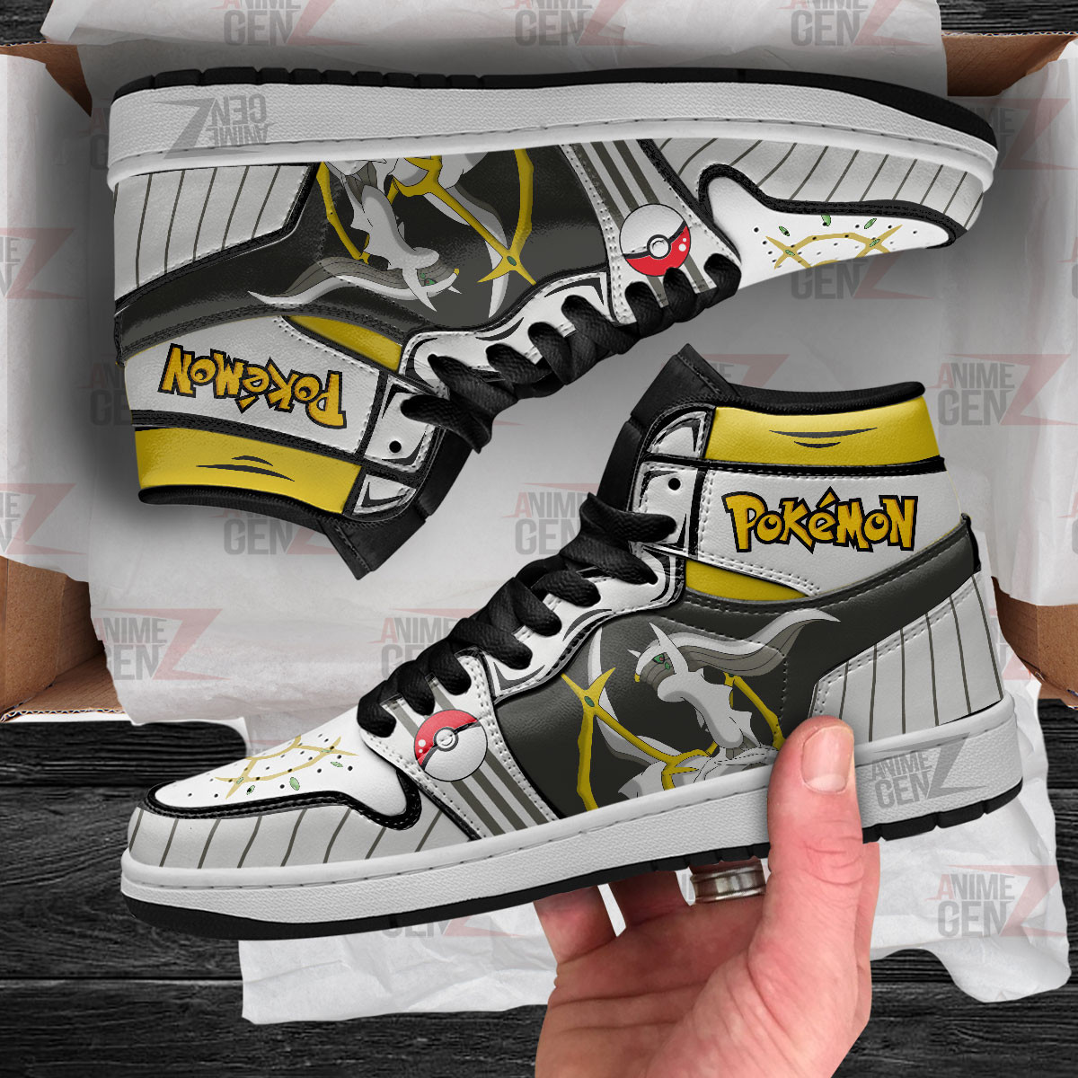 Pokemon Arceus JD Sneakers Custom Pokemon Anime Shoes - Image 4