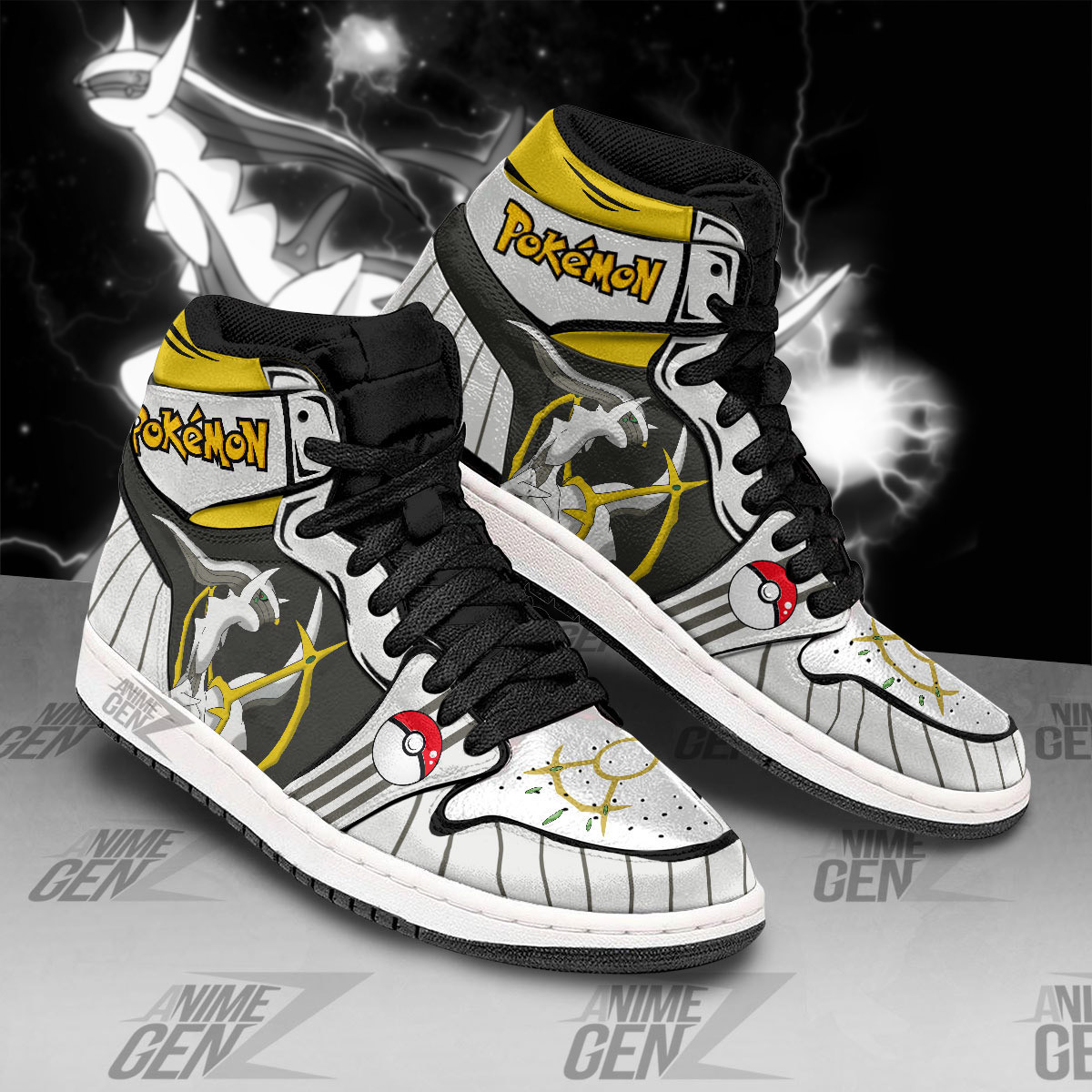Pokemon Arceus JD Sneakers Custom Pokemon Anime Shoes - Image 2