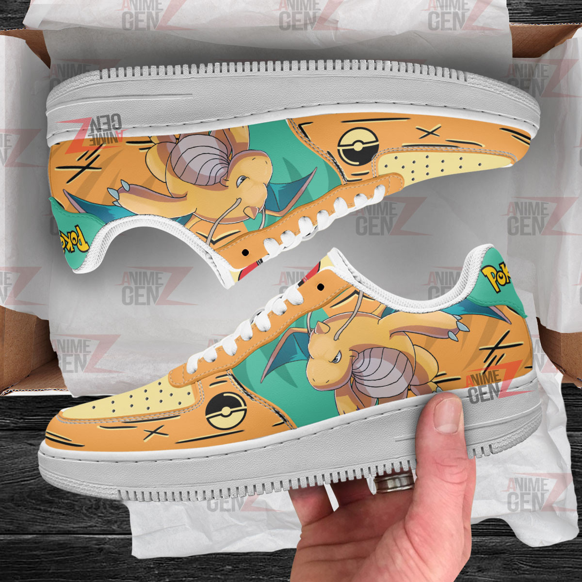 Pokemon Dragonite Air Sneakers Custom Anime Shoes - Image 2