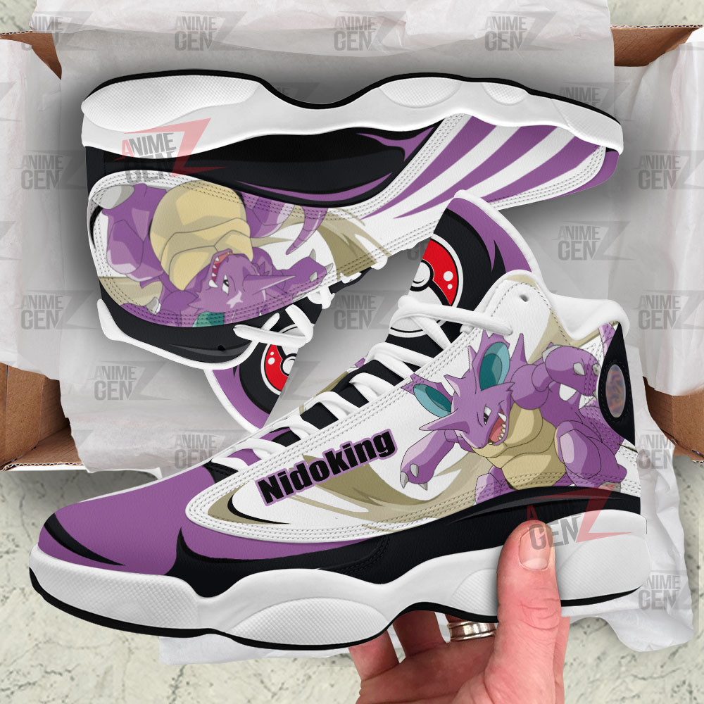 Pokemon Nidoking Air Jordan 13 Sneakers Custom Anime Shoes - Image 3