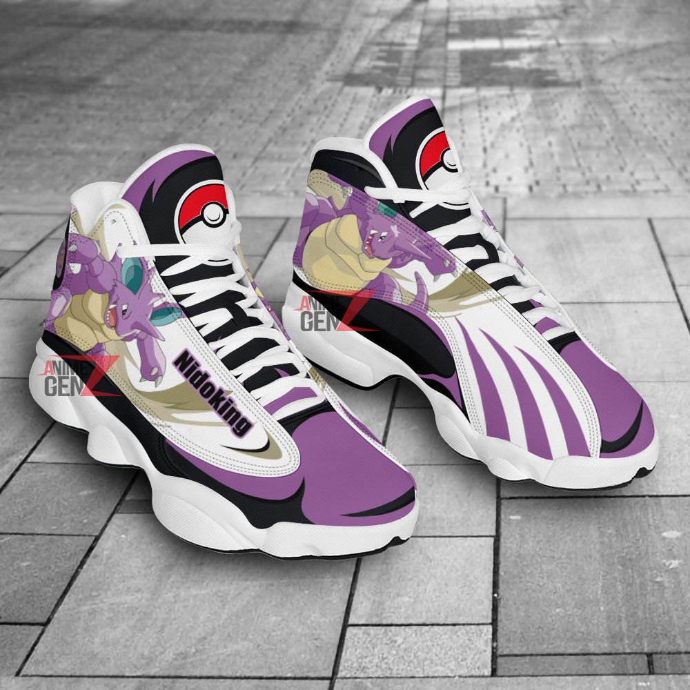 Pokemon Nidoking Air Jordan 13 Sneakers Custom Anime Shoes - Image 2
