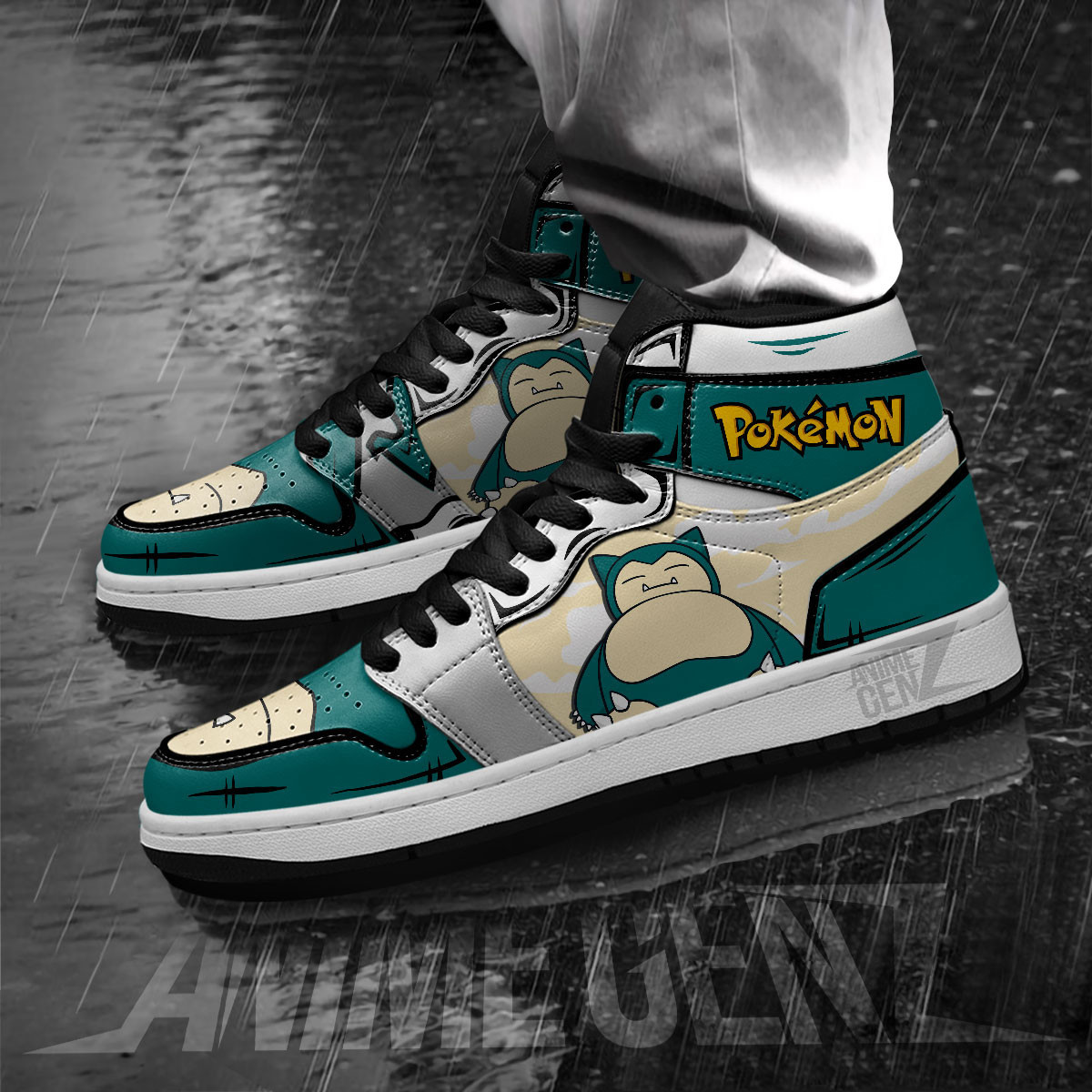Pokemon Snorlax JD Sneakers Custom Pokemon Anime Shoes - Image 3