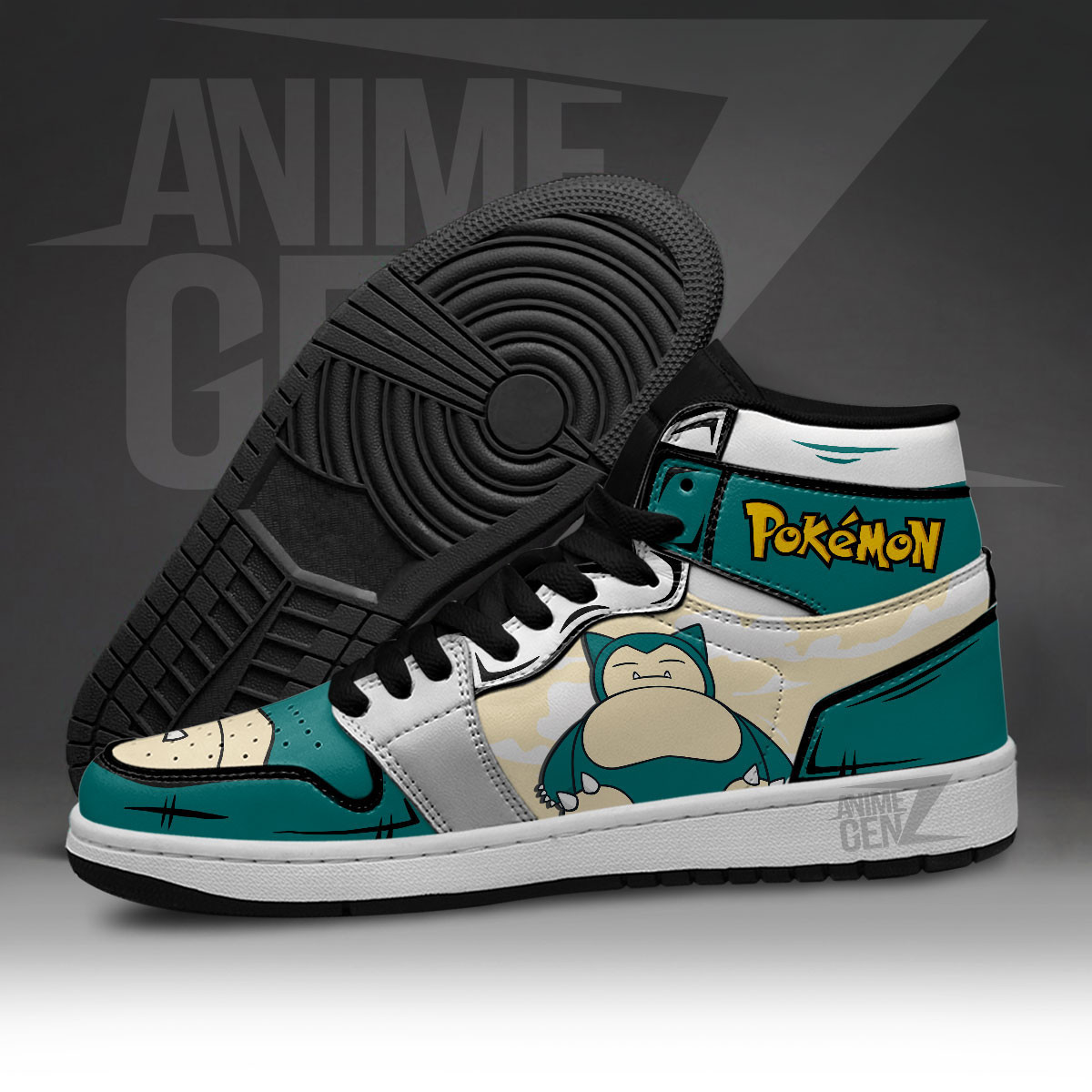 Pokemon Snorlax JD Sneakers Custom Pokemon Anime Shoes - Image 5